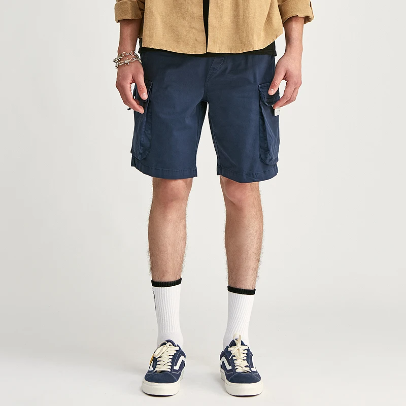 

Summer Men 's shorts Casual Loose Cropped Trousers Short Loose Straight Casual Pants Cotton Mid Drawstring Short Pants For Man