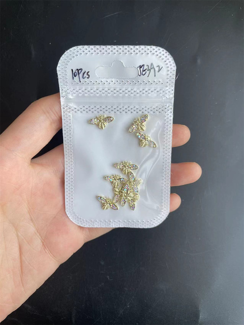 3D Alloy Nail Art Charms Crystal Rhinestone Colorful Flower/Bee Royal Diamonds Jewelry Vividly Luxury Metal Nail Supply J3