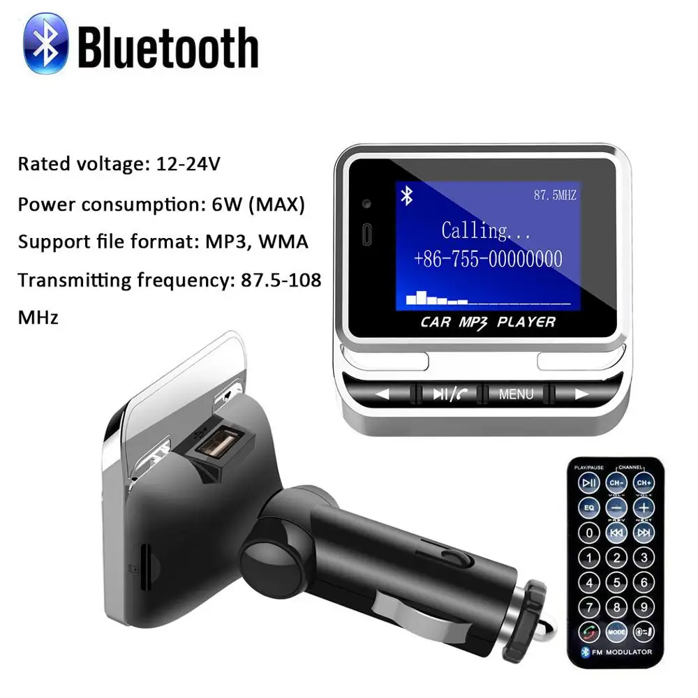 USB зарядное устройство fm-передатчик FM12B автомобильный комплект Bluetooth беспроводной Авто Bluetooth Mp3 плеер для iPhone SE 7 7Plus 6 6S и Android