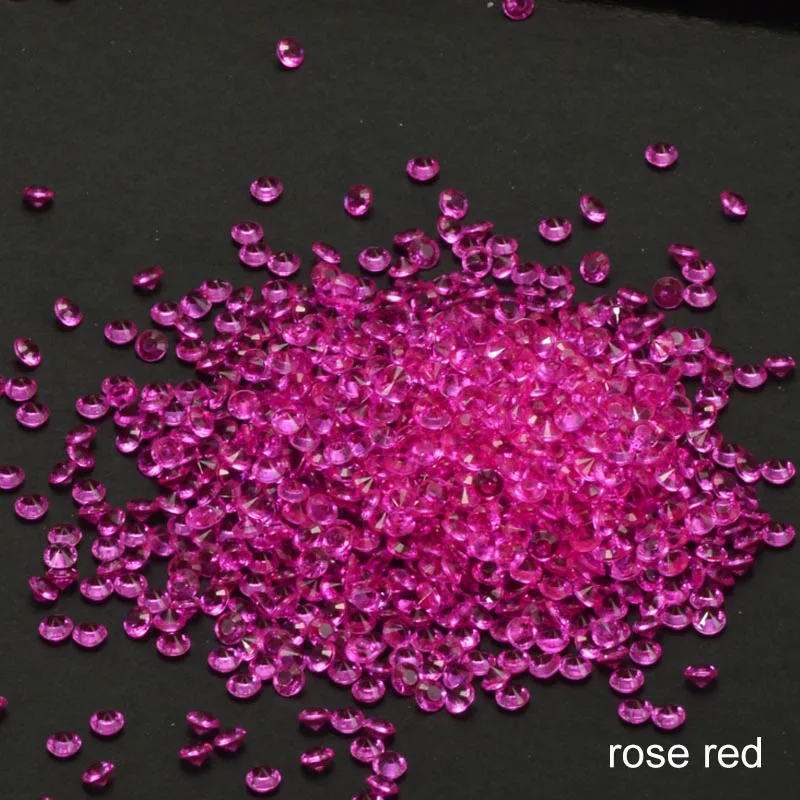 rose red 1000 шт многофункциональные акриловые наконечники, вечерние украшения, сделай сам, имитация алмаза, пластиковые аксессуары для одежды и ювелирных изделий - Цвет: rose red