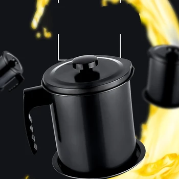 

Hifuar Stainless Steel Grease Container With Separator Bacon Cooking Oil Strainer Tool High Auality Kitchen Accessories