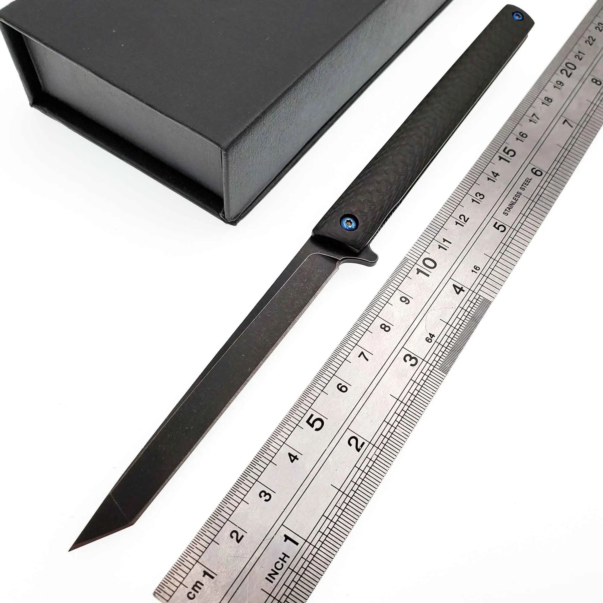 JSSQ складной нож австрийский M390 Порошковая сталь лезвие углеродное волокно Ручка Открытый Отдых выживания карманные ножи портативный EDC инструмент - Цвет: Type A