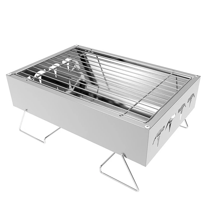 Stainless Steel Grille Environmentally Friendly Disposable Grille Collapsible Portable Outdoor Travel Grill