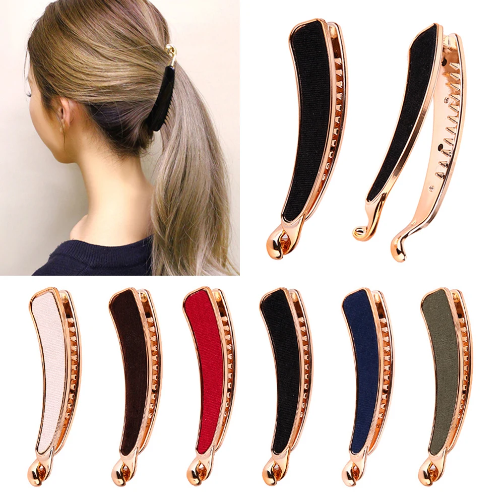 Long Banana Hair Clip Acetate Hairclips Hair Barrettes Women Girls Casual