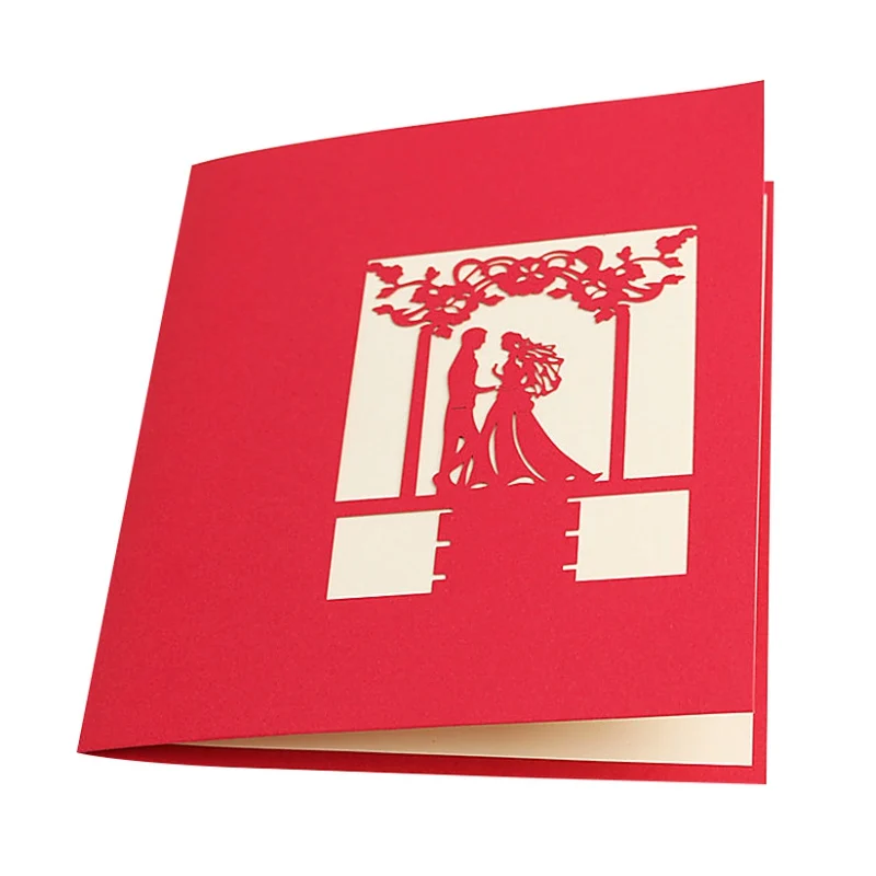  3d Chinese Wedding Invitations Wedding Greeting Card Stereo Party Invitations Card Blessing Wish Ca - 4000521685610