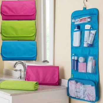 

Portable Hanging Organizer Bag Foldable Cosmetic Makeup Case Storage Traveling Toiletry Bags Wash Bathroom Accessories 840122