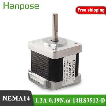 

1PCS Nema 14 Stepper Motor 35mm 0.19N.m 1.2A 4-lead 14HS3512-D Step Motor for 3D Printe and Drawing instrument