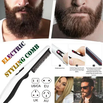 

Multifunctional Hair Comb Beard Straightener Personal Care Styling Comb SSwell