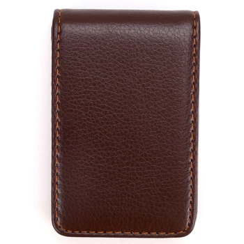 

Solid Push Type Large Capacity Case PU Leather Pocket Wear Resistant Fashion With Magnetic Shut Business Card Holder Gift Wallet