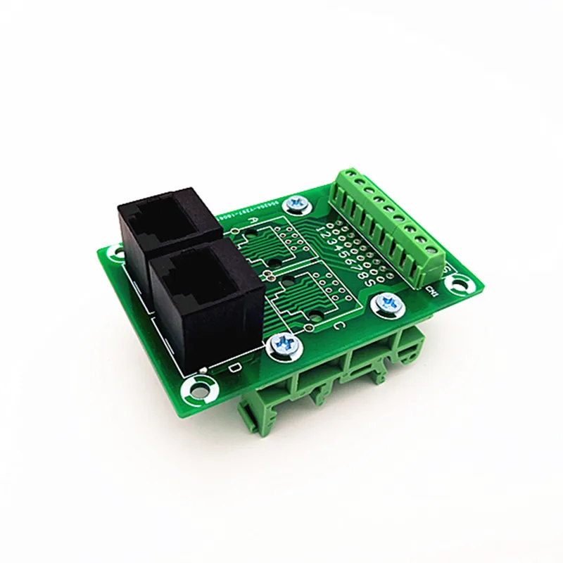 RJ45 8P8C Jack2-Way бусина Breakout Board, клеммный блок, разъем