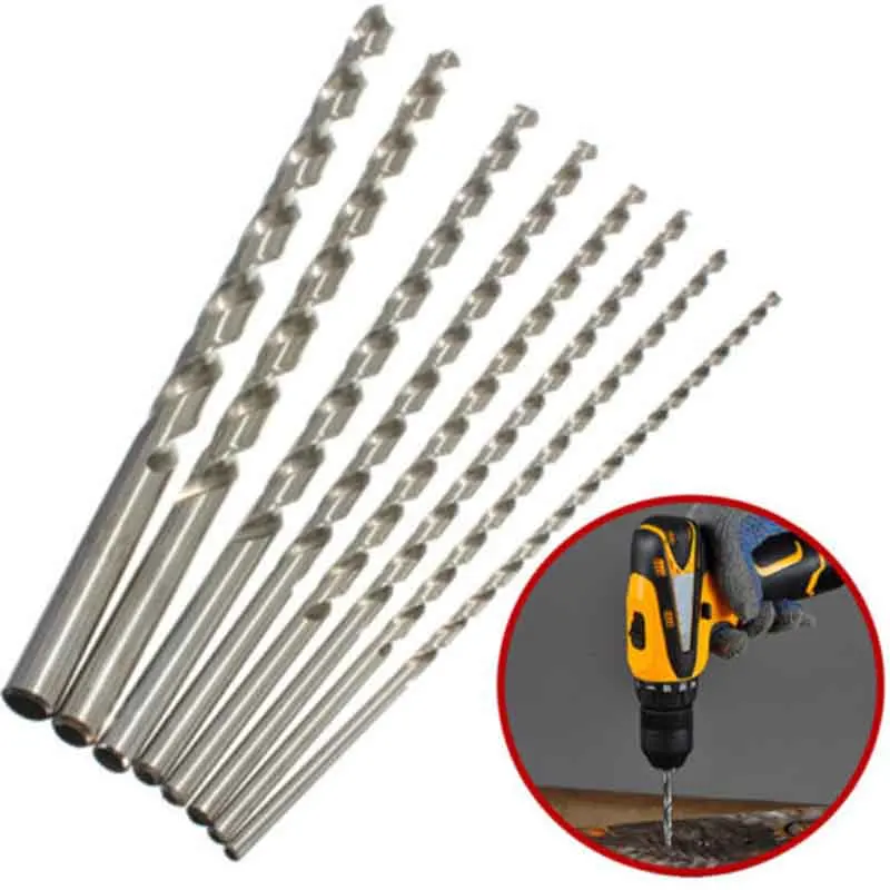 Drilling Extral Long Straight Shank  Drill Bit 2-6mm Diameter For Electric Drills Ideal For Wood Aluminum Freeshipping