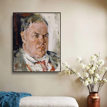

Cassisy Canvas Art Oil Painting Nicolai Fechin《Portrait of David Burliuk》Artwork Picture Art Poster Modern Home Decoration