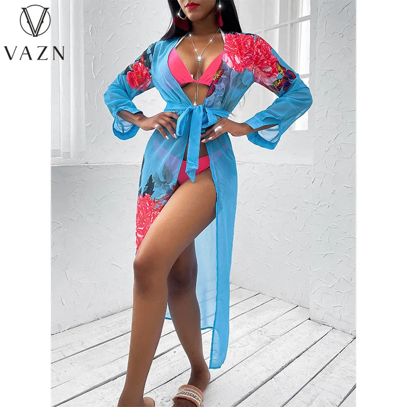 VAZN 2021 New Summer Swimsuit European and American Sexy Three-Piece Bikini Split Body Female |