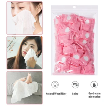 

30/50Pcs Outdoor Travel Compressed Cotton Disposable Towel Tablet Capsules Cloth Wipes Paper Tissue Mask Makeup Remover Paper