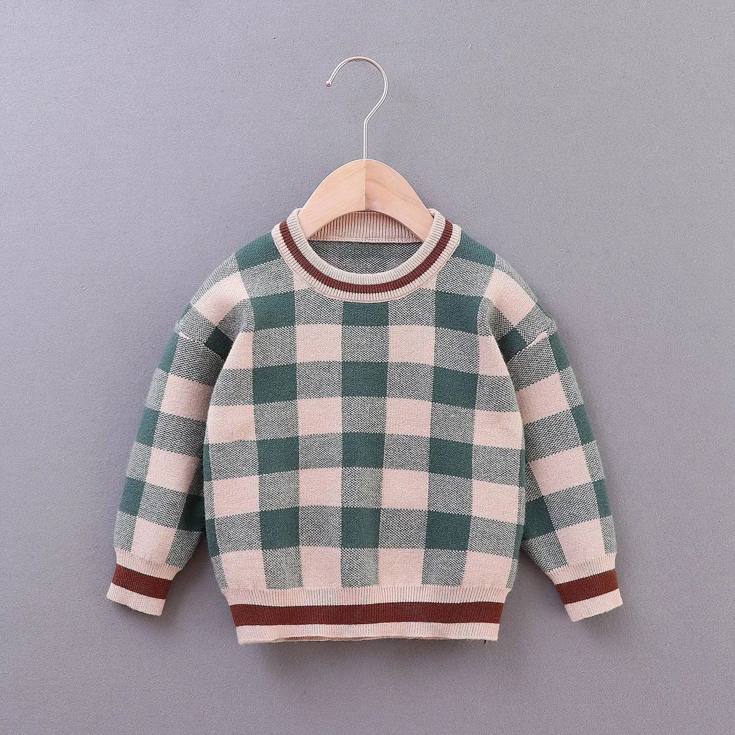 

Pudcoco Fashion Toddler Baby Boy Plaid Long Sleeve Knit Sweaters Autumn Winter Warm Pullover Sweaters Clothes 1-6Y