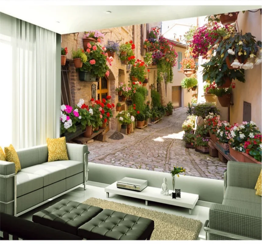 

Настенные обои xuesu на заказ, настенное покрытие для стен в европейском саду, переулка, диван, задний фон для телевизора