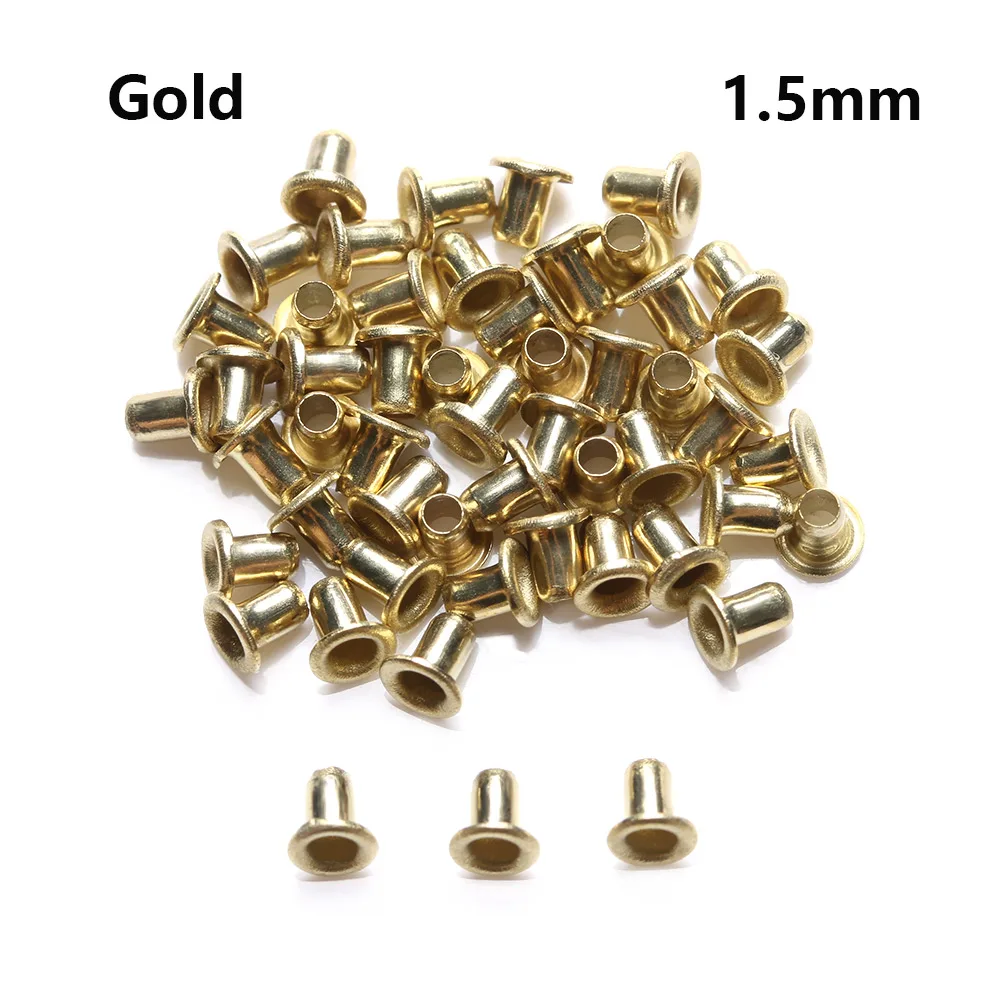 50PCS 50 шт./компл. 1,5/2,0/2,5/5 мм мини металлические люверсы кожи ремесла Сделай Сам кукла пояс обувь с пряжкой практичный швейная фурнитура - Цвет: 50PCS