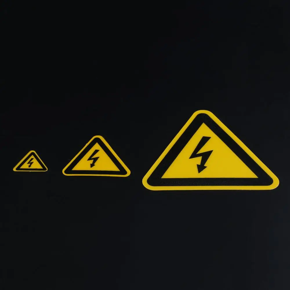 Warning Stickers Adhesive Labels Electrical Shock Hazard Danger Notice Safety 25mm 50mm 100cm PVC Waterproof
