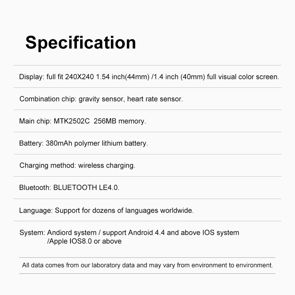  US Captain HF Smart Watch IP68 Waterproof Wireless Charger Heart Rate PPG+ECG Fitness Tracker Siri  - 4000382473658