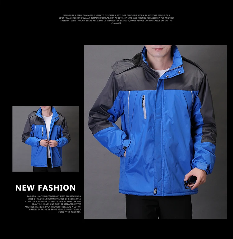 Autumn& Winter New Style Men'S Wear Reflective Strips Brushed And Thick Windproof Cotton-padded Clothes MEN'S Cotton Cloth
