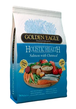 

GOLDEN EAGLE GOLDEN EAGLE HOLISTIC HEALTH DOG ADULT SALMON & OATMEAL for adult dogs of all breeds with salmon and oatmeal
