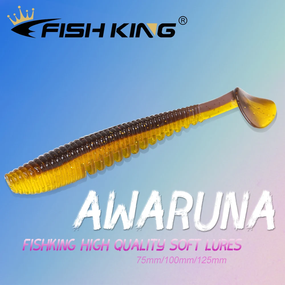 Рыболовная приманка FISH KING Awaruna 75 мм 100 125 искусственные приманки мягкие для ловли