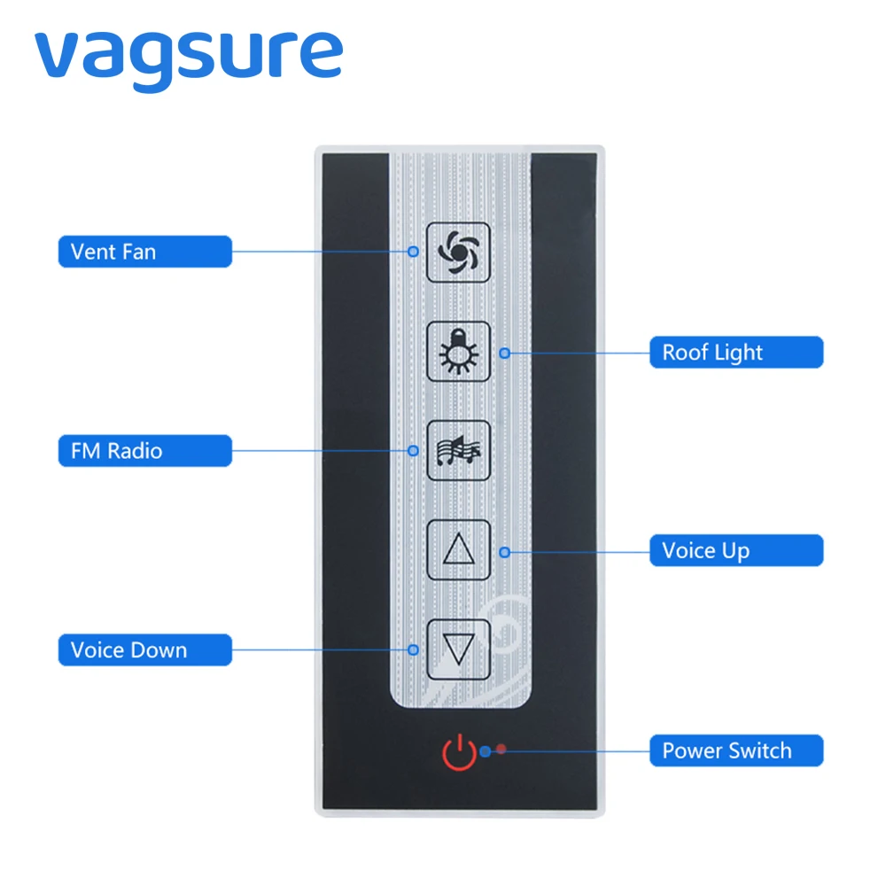 

1 pcs CE Certified AC 12V Black Rectangle Induction Shower Radio Control Panel For Shower Room Enclosure Cabinet Parts Connector