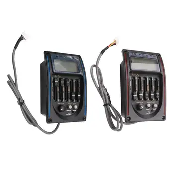 

New LC-5 Automatic Manual Tuning Guitar Pickup Low Volume Check LED Liquid Crystal Display EQ Tuner Acoustic Guitar Preamplifier