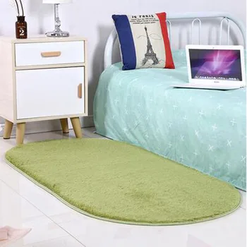 

Home using ellipse Bedside soft plush blanket door mat carpet cushion ,home using bolster rug
