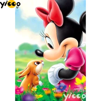 

Full Square/Round Drill 5D Diamond Painting Cross Stitch Minnie and Bunny Diamond embroidery mosaic Home Decor Gift AX0772