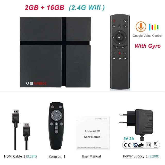 2GB 16GB add G20 V8 Max Smart Android 8,1 ТВ приставка 4 Гб ОЗУ 32 Гб 64 Гб Amlogic S905X2 LPDDR3 Wifi Беспроводная приставка 4K HD YouTube 2GB16G ОТТ ТВ приставка - Цвет: 2GB 16GB add G20
