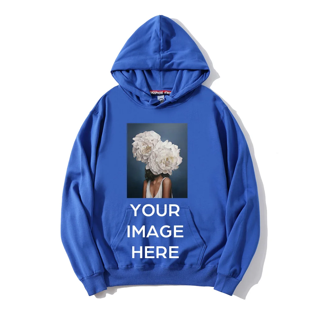  2019 Spring Autumn Men New Casual Street Wear Sweatshirts Can Custom Printed Logo Photo Male/female