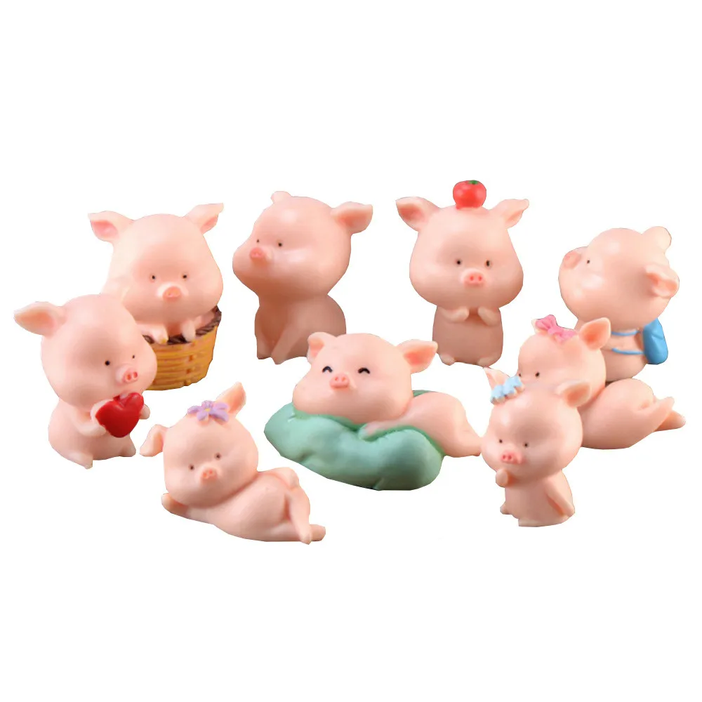 Миниатюрная фигурка свиньи маленькие фигурки животных сад игрушки