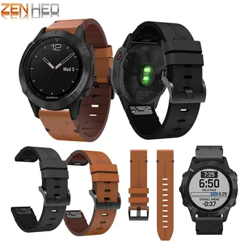 

20mm Genuine Leather Strap for Garmin Fenix 6S/6S Pro/Fenix 5S/5S Plus Watchband Quick Release Easy Fit Wrist Band