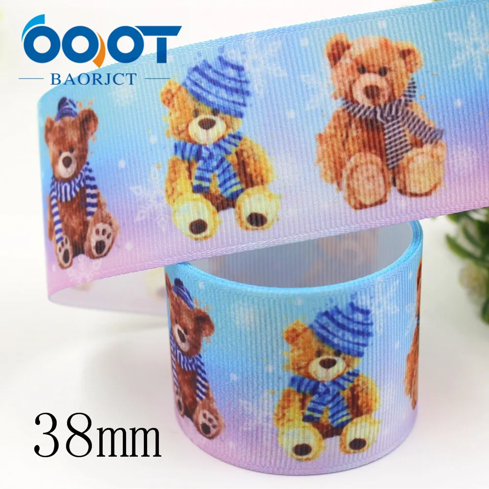 OOOT BAORJCT I-19920-2224, 25/38 мм 10 ярдов мультфильм Термальность с печатным рисунком изготавливается корсажные ленты, бантом, DIY аксессуары для украшения