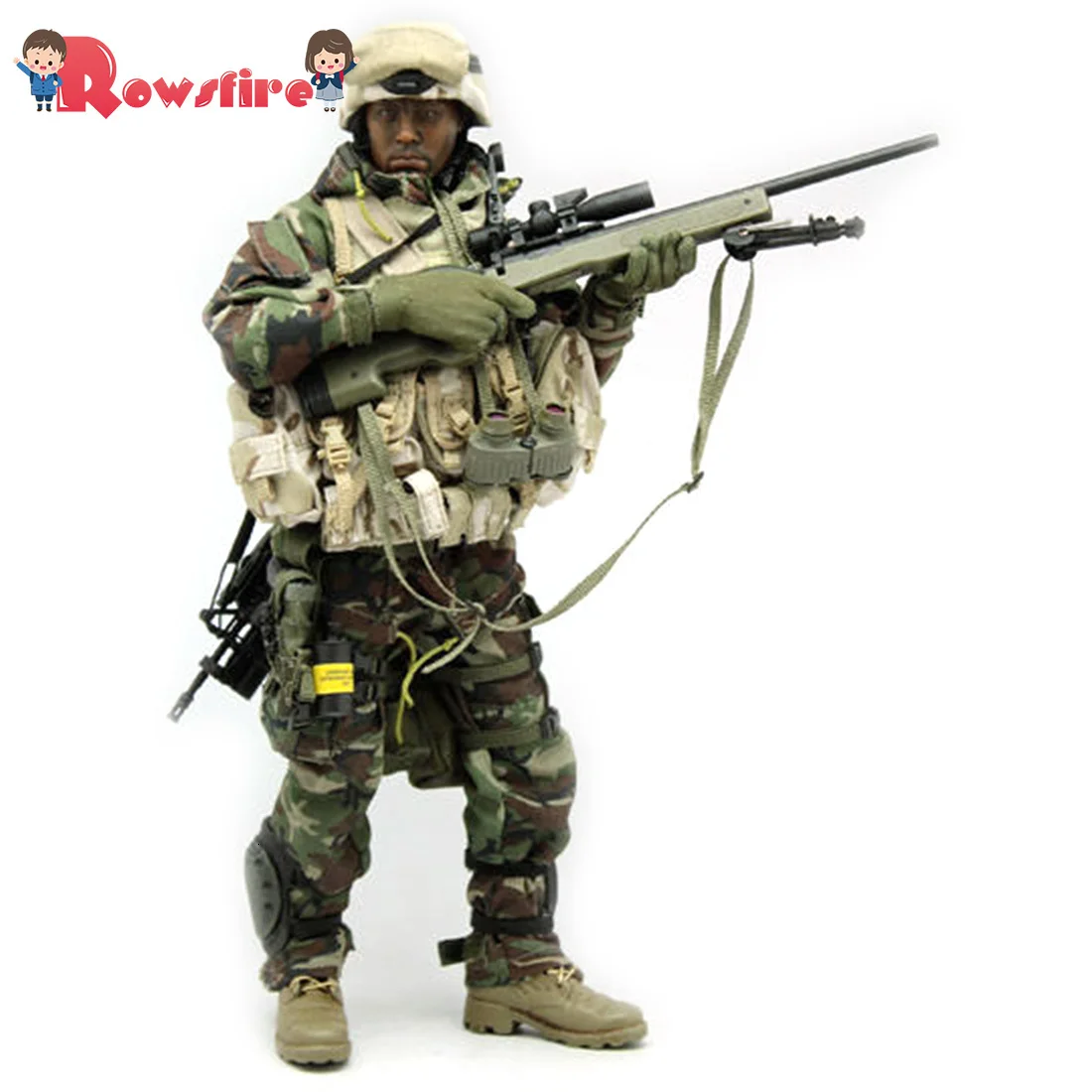 

Veryhot 1/6 12" Soldier Model Suit Modern War Us Troops Iraq War Jungle Sniper Clothes Soldier Model (body Head Not Included )