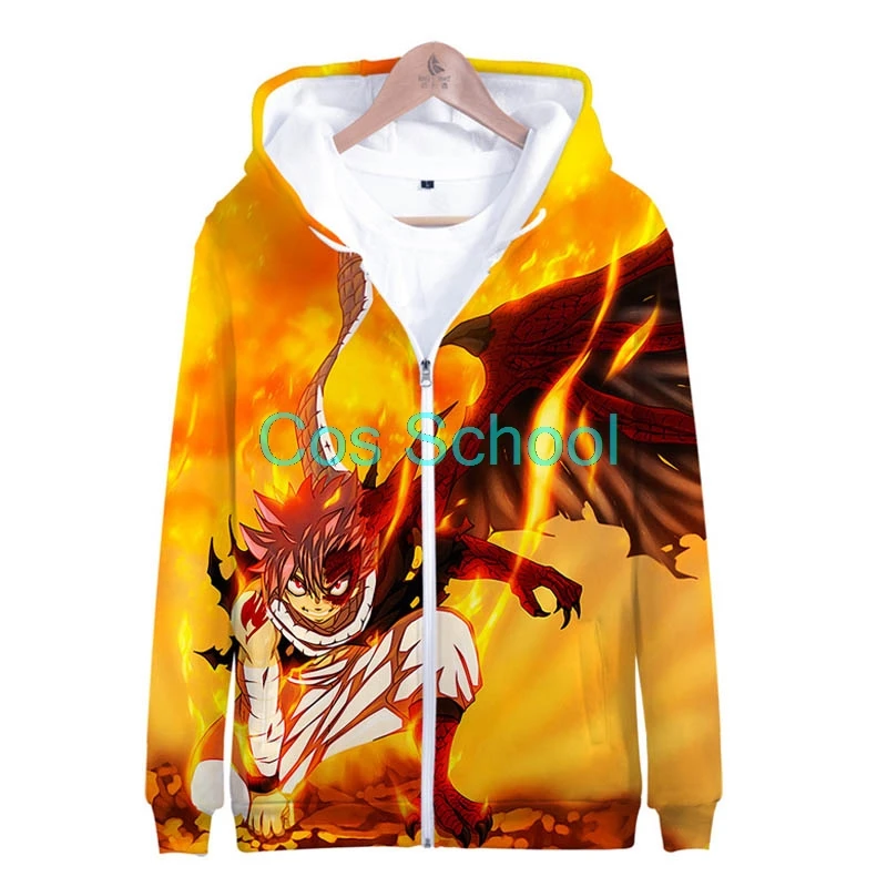 Cos школьная Fairy Tail толстовки Natsu Люси хартфилия печатных куртка с капюшоном Эрза Скарлет парик Грея фуллбастера для косплея; костюм для Хэллоуина