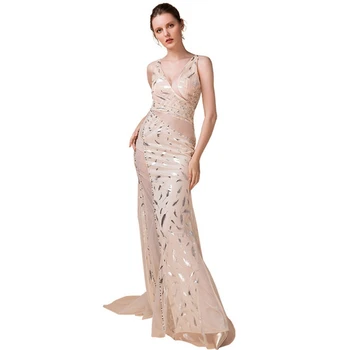 

Sexy fishtail banquet evening dress new package hip slimming elegant slim lady dress evening show performance female dress
