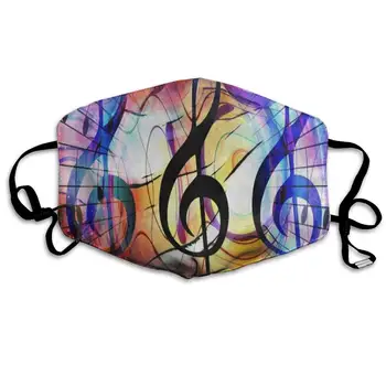

Face Mask Music Note Clef In Space Star Trendy Cycling Half Face Earloop Dust Mask For Women