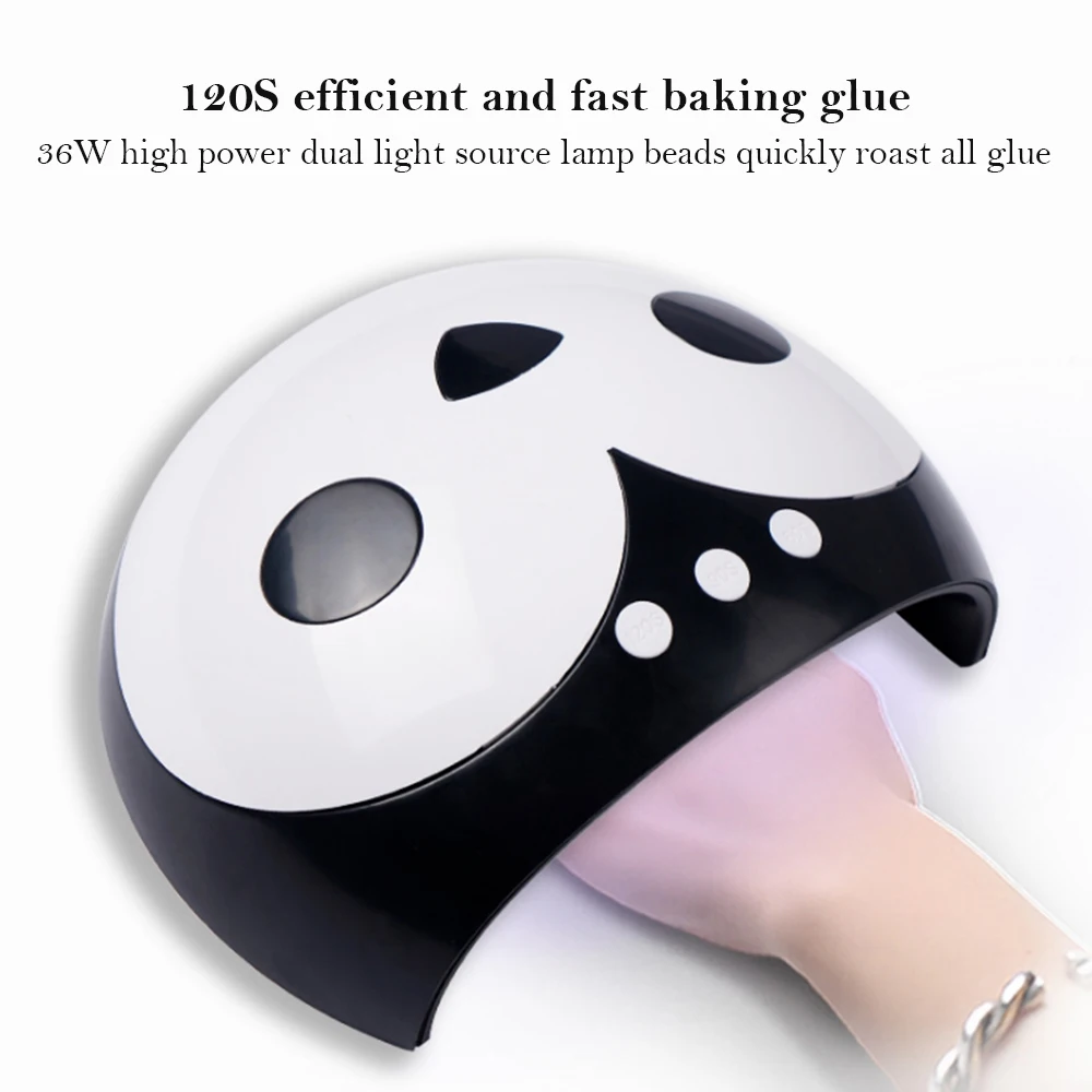 

36W Pro Nail Panda Nail Dryer Compact Electric UV Lamp Polish Manicure 60s/90s/120s Smart Timing Nail Art Tool