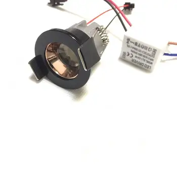 

AC95-277V 1pcs/lot cut 35mm diameter Mini Led Downlight black Round Ceiling Spot Lights Panel Light Recessed Aluminum Lamp Warm