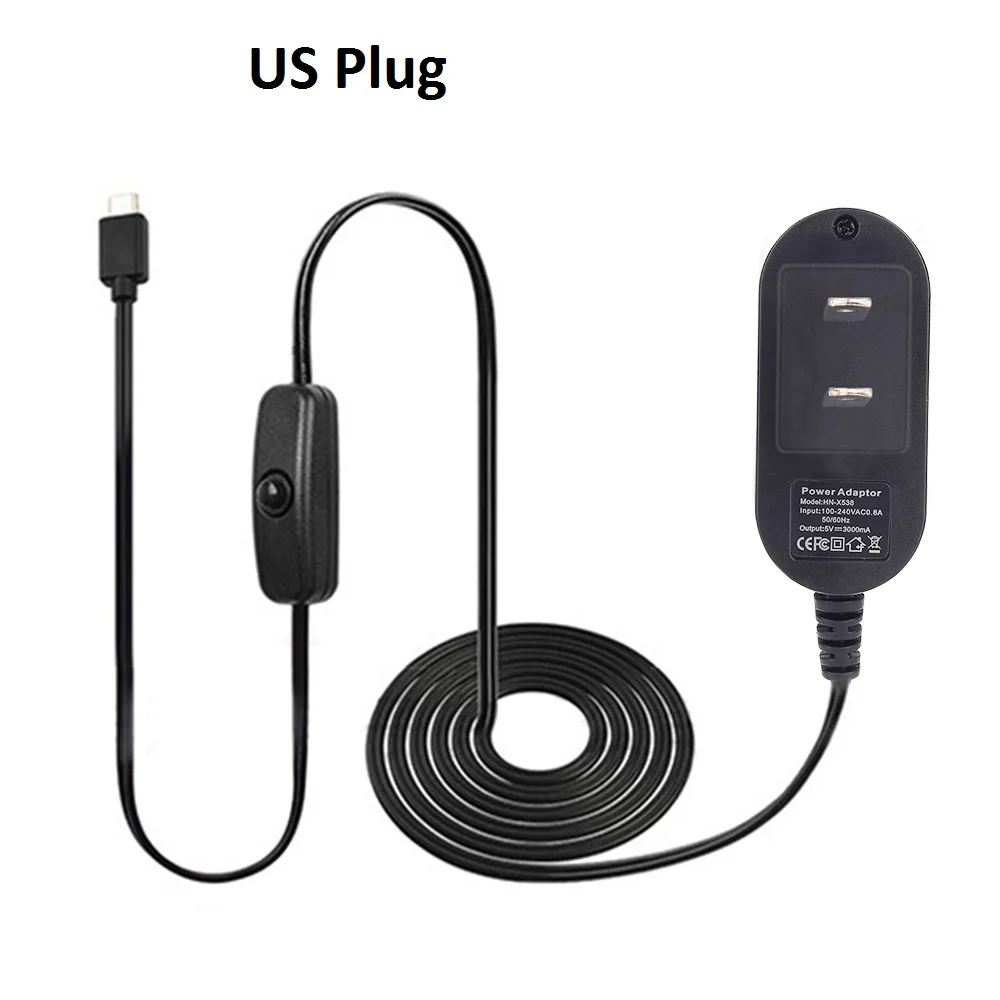 Для Raspberry Pi 4B настенное зарядное устройство маленький источник питания type-C US Plug Аксессуары для путешествий повторное зарядное устройство Быстрая зарядка - Цвет: US