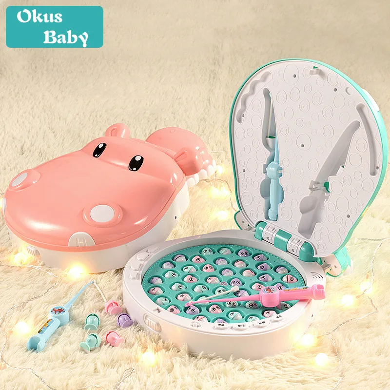 

2020 Brand New Electric Magnetic Fishing Toy Music Light Play Interactive Educational Toys