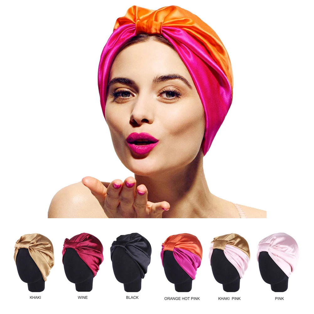 bonnet satin cheveux