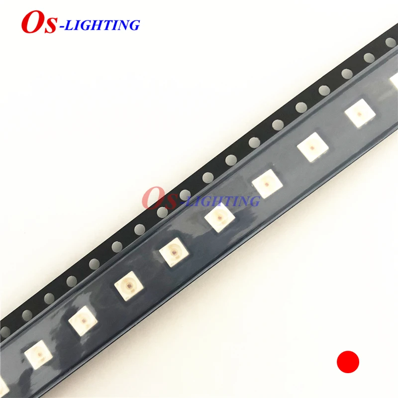 10 шт. светодиодный красный SMD СВЕТОДИОДНЫЙ 6PIN 625NM 18LM 2 1 в 140MA 18lm 3 3*3 0 мм