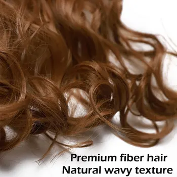 s-noilite 47Color 24Inch Long Wavy Women Clip In One Piece synthetic Hair Extensions Black Brown Fake clip Hairpiece for women 5