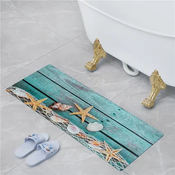 

Marine Style Entrance Home Mat Bathroom Watertight Non-slip Rug PVC Soft Skin Living Room Carpet Kitchen Mat Welcome Doormat