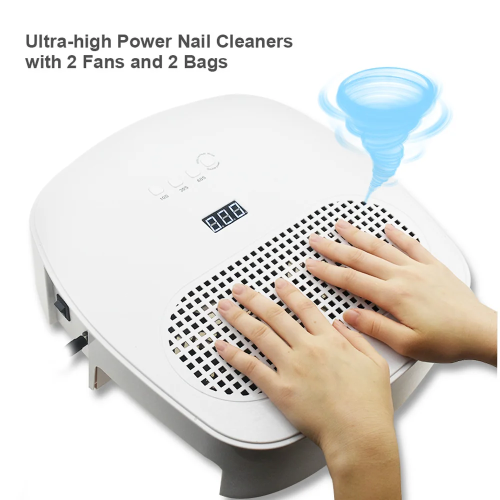  120W 2 In 1 Nail Lamp & Nail Dust Collector Manicure with Two Strong Power Fans 42 LED Nail Dryer V