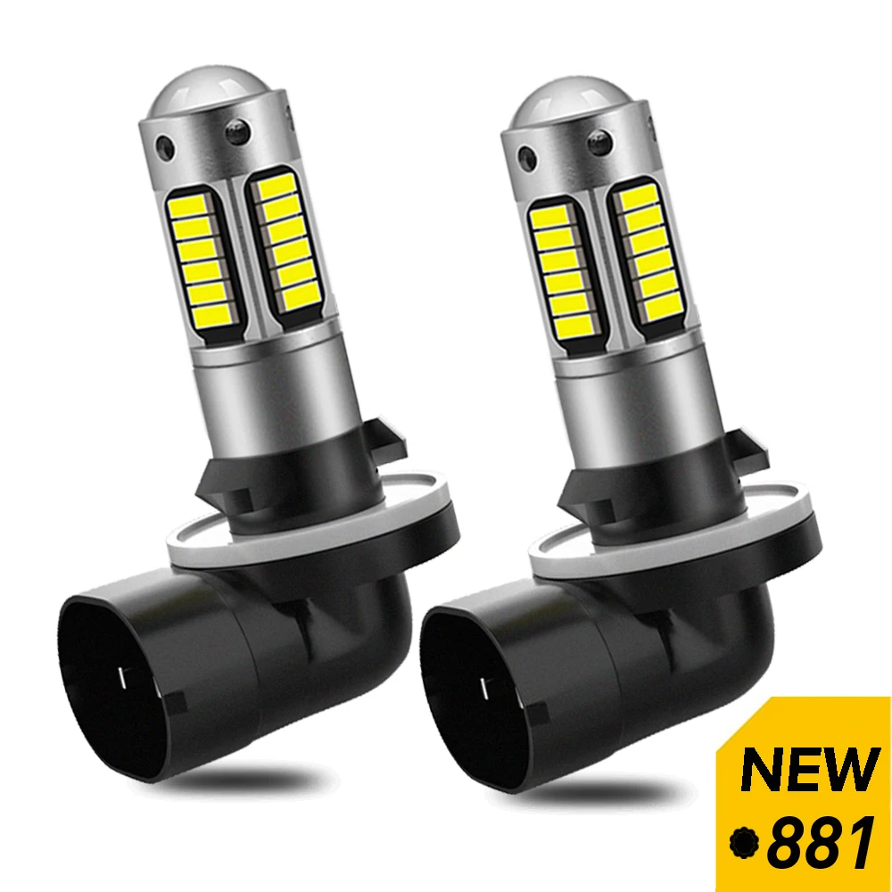 2 uds H27W2 H27W/2 881 de 880 H3 H1 bombillas Led luces antiniebla para autos Led luz de conducción antiniebla de coche con luces fuente de luz blanco H27 Led