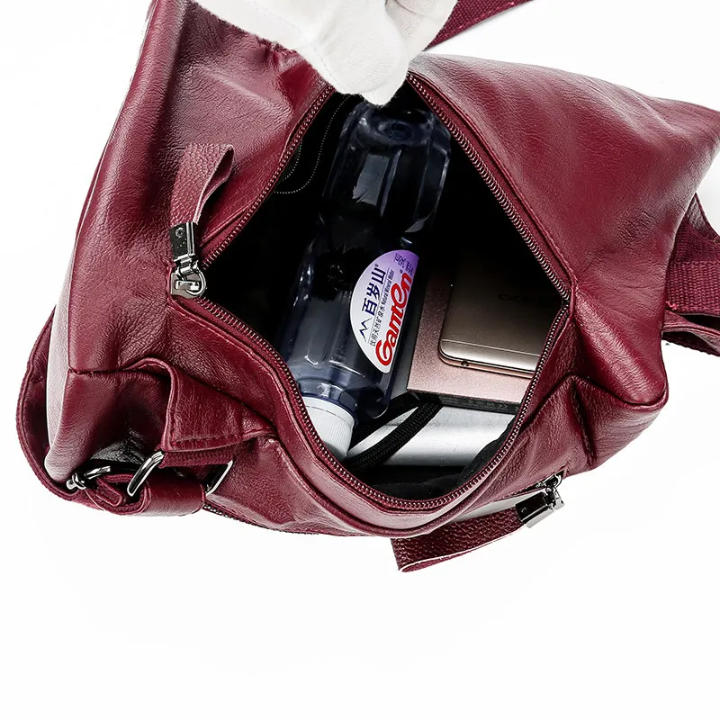 Женский кожаный рюкзак женская сумка на плечо Sac a Dos винтажный женский рюкзак высокого качества Школьные сумки высокой емкости школьные рюкзаки для девочек элегантный дизайн